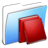 Aqua Smooth Folder Library Icon 48x48 png